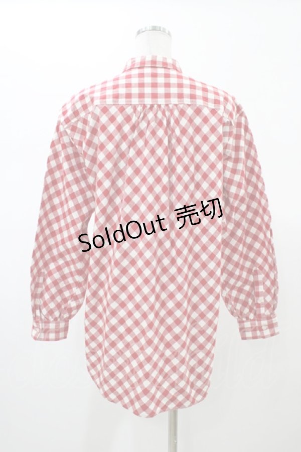 画像2: PINK HOUSE / チェックシャツ Free レッド H-26-02-12-1058-LO-BL-NS-ZH (2)