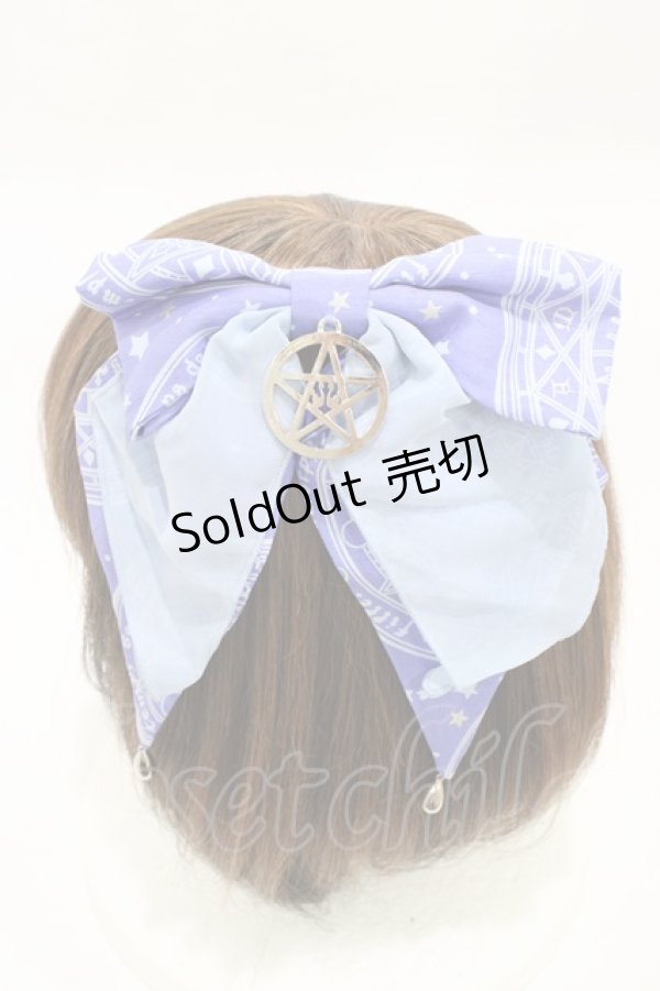 画像2: metamorphose / Magical moon light リボンバレッタ  スノーサファイア H-26-02-12-1008-ME-AC-NS-ZH (2)