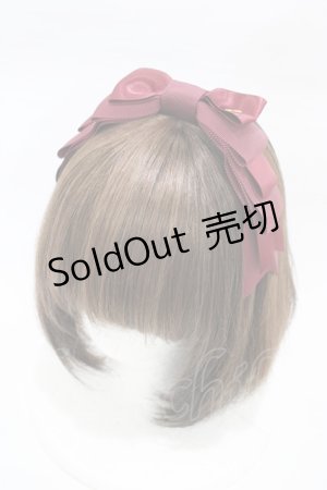 画像: Innocent World / ダブルリボンアニバーサリーカチューシャ  ボルドー H-26-02-12-1011-IW-AC-NS-ZH