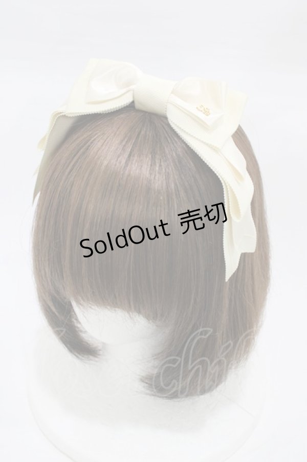 画像1: Innocent World / ダブルリボンアニバーサリーカチューシャ  生成り H-26-02-12-1013-IW-AC-NS-ZH (1)