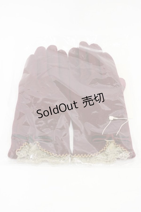 画像1: Victorian maiden / ヴィクトリアンレーシーグローブ  ボルドー H-26-02-12-1014-CL-ZA-NS-ZH (1)