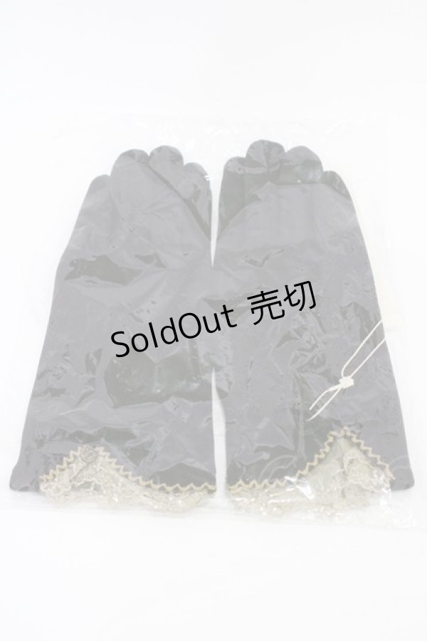 画像1: Victorian maiden / ヴィクトリアンレーシーグローブ  ブラック H-26-02-12-1016-CL-ZA-NS-ZH (1)