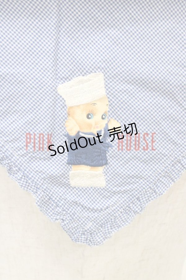 画像3: PINK HOUSE / キューピー柄三角スカーフ  ブルー H-26-02-12-1021-LO-ZA-NS-ZH (3)