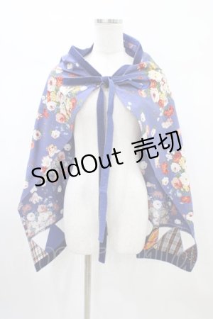 画像: PINK HOUSE / パッチワーク花柄ストール  ブルー H-26-02-12-1022-LO-ZA-NS-ZH