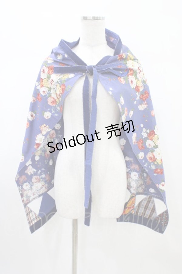 画像1: PINK HOUSE / パッチワーク花柄ストール  ブルー H-26-02-12-1022-LO-ZA-NS-ZH (1)