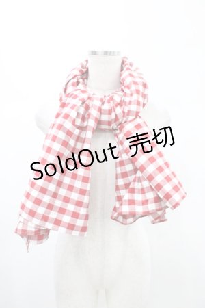 画像: PINK HOUSE / ギンガムチェックストール  レッド H-26-02-12-1026-LO-ZA-NS-ZH