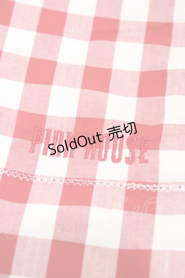 画像2: PINK HOUSE / ギンガムチェックストール  レッド H-26-02-12-1026-LO-ZA-NS-ZH (2)