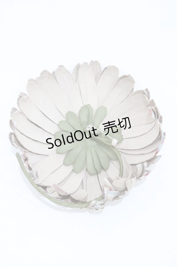 画像2: PINK HOUSE / チェック柄フラワーコサージュ  グレー H-26-02-12-1030-LO-AC-NS-ZH (2)