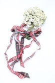 画像1: PINK HOUSE / チェックリボンブーケコサージュ  オフ H-26-02-12-1031-LO-AC-NS-ZH (1)