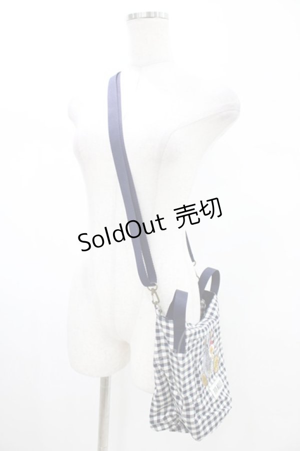 画像2: PINK HOUSE / くまちゃん刺繍ポシェット  ネイビー H-26-02-12-1032-LO-BG-NS-ZH (2)