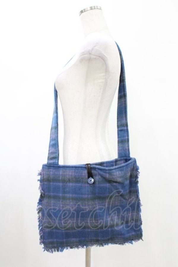画像1: PINK HOUSE / チェックショルダーバッグ  ブルー H-26-02-12-1033-LO-BG-NS-ZH (1)