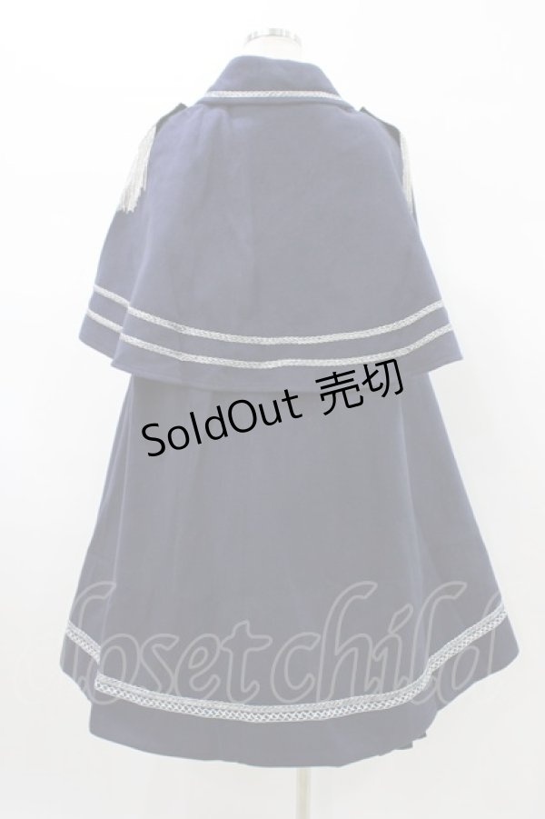 画像2: 春 （海外ロリータブランド） / ミリタリージャンパースカート+マント M ネイビー H-26-02-12-1036-0-OP-NS-ZH (2)