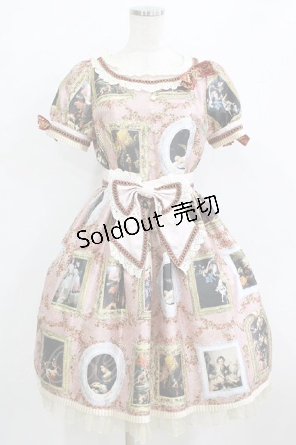 画像1: BABY,THE STARS SHINE BRIGHT / バロックを探して〜天使が祝福する至福の美術館巡り〜柄ワンピース Free ラファエル（ピンク） H-26-02-12-004-BA-OP-NS-ZH (1)