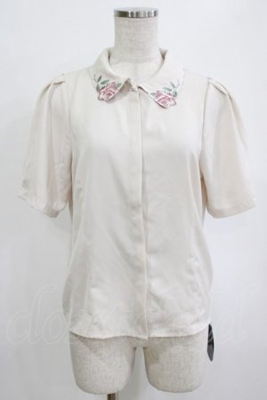 画像: an another angelus / ローズ絵画タッチ刺繍衿ブラウス Free IVORY×PK H-26-02-12-049-CA-BL-NS-ZH
