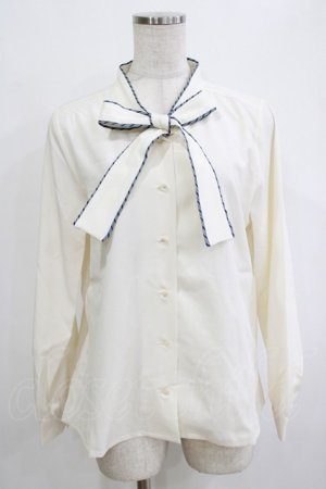 画像: Fi.n.t / キャンディーストライプボウタイブラウス Free IVORY H-26-02-12-053-CA-BL-NS-ZH