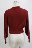 画像3: an another angelus / 飾りケーブル衿ぐりコイン釦ニットカーディガン Free BORDEAUX H-26-02-12-054-CA-TO-NS-ZH (3)