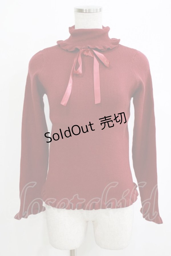 画像1: m petit by misako / サンリオキャラクターズコラボ キティ ニットプルオーバー M レッド H-26-02-12-056-LO-TO-NS-ZH (1)