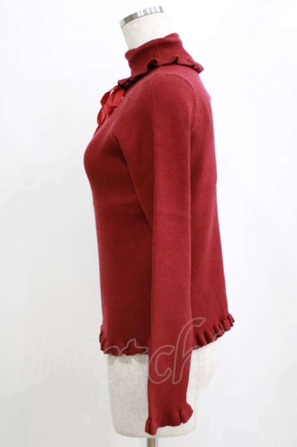 画像2: m petit by misako / サンリオキャラクターズコラボ キティ ニットプルオーバー M レッド H-26-02-12-056-LO-TO-NS-ZH (2)