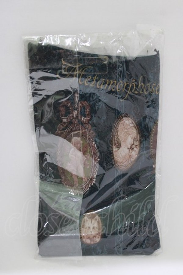 画像2: metamorphose / Vintage cameoタイツ  アンティークブルー H-26-02-12-067-ME-ZA-NS-ZH (2)