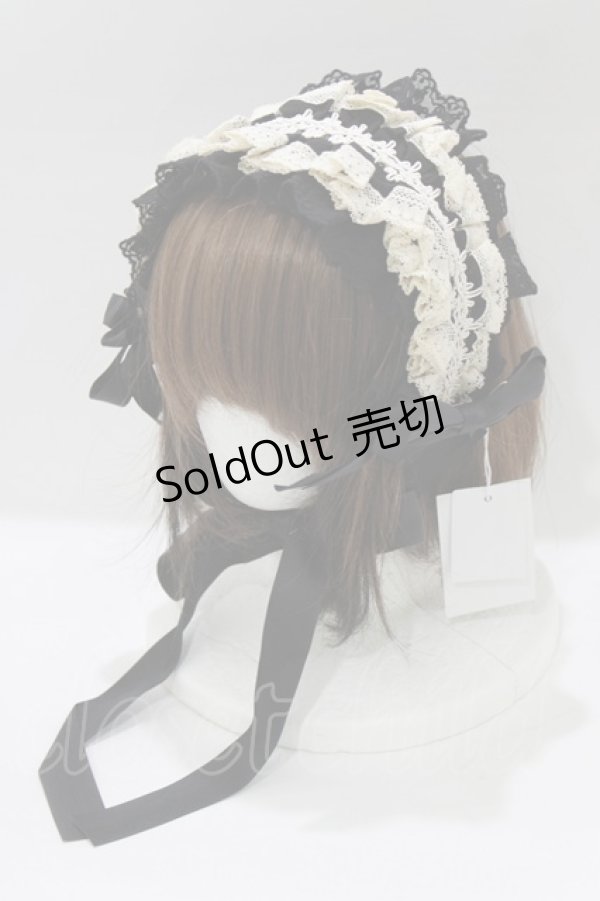 画像1: Hoshibako Works / リリアンヌ姉妹ヘッドドレス  ブラック H-26-02-12-069-LO-AC-NS-ZH (1)