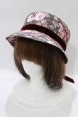 画像1: LOLITAその他 / 帽子屋メア/ボンネット風クロッシェハット「追憶の花園」  チャコール H-26-02-12-074-LO-AC-NS-ZH (1)