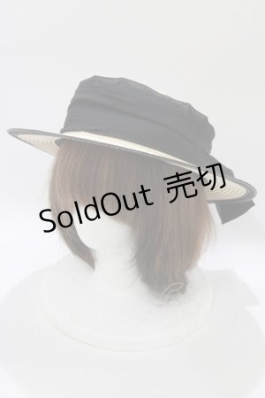 画像: an another angelus / 配色ブリムバックリボンキャノチェ  BLACK H-26-02-12-075-CA-AC-NS-ZH