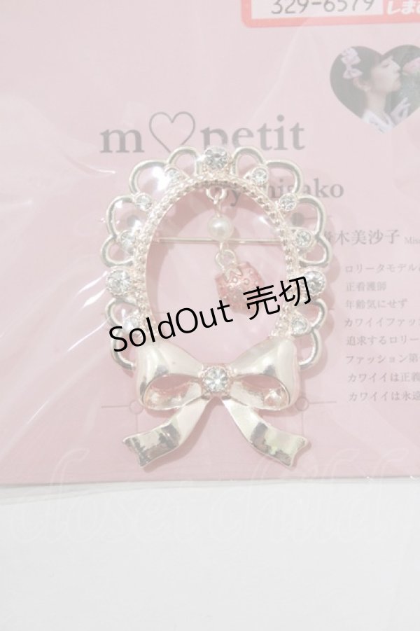 画像1: m petit by misako / TT*AMリボンブローチ  ゴールド H-26-02-12-076-LO-AC-NS-ZH (1)