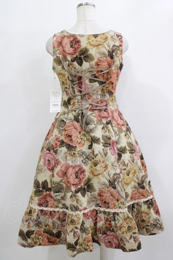 画像7: Victorian maiden / 薔薇ゴブランタペストリーケープ付きスリーブレスドレス Free ベージュ H-26-02-12-006-CL-OP-NS-ZH (7)