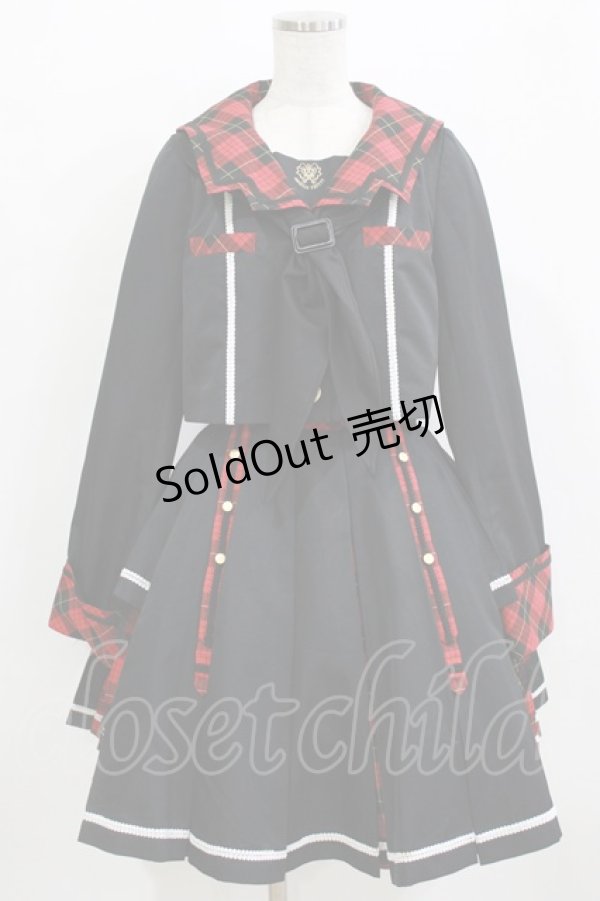 画像1: Angelic Pretty / Bunny College Academy Set Free ブラック/レッド H-26-02-12-009-AP-OP-NS-ZH (1)