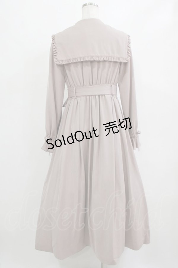 画像3: Ank Rouge / セーラーカラーロングトレンチコート M ピンク H-26-02-12-013-CA-CO-NS-ZH (3)