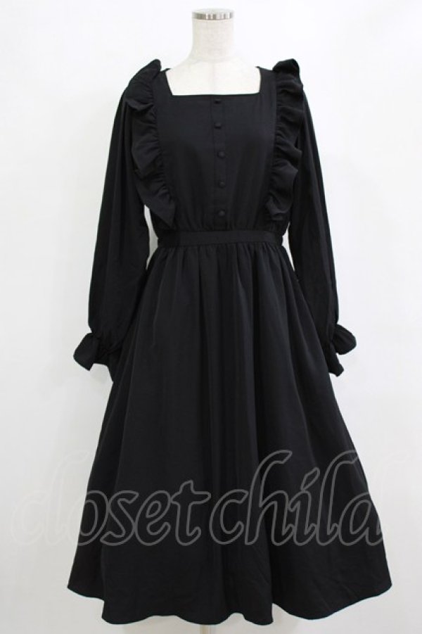 画像1: m petit by misako / フリルワンピース L ブラック H-26-02-12-015-LO-OP-NS-ZH (1)