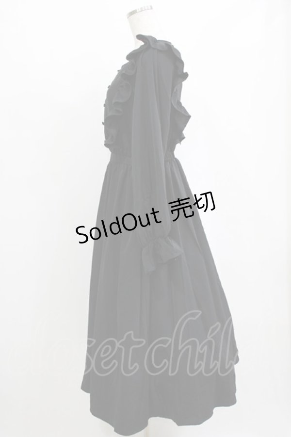 画像2: m petit by misako / フリルワンピース L ブラック H-26-02-12-015-LO-OP-NS-ZH (2)