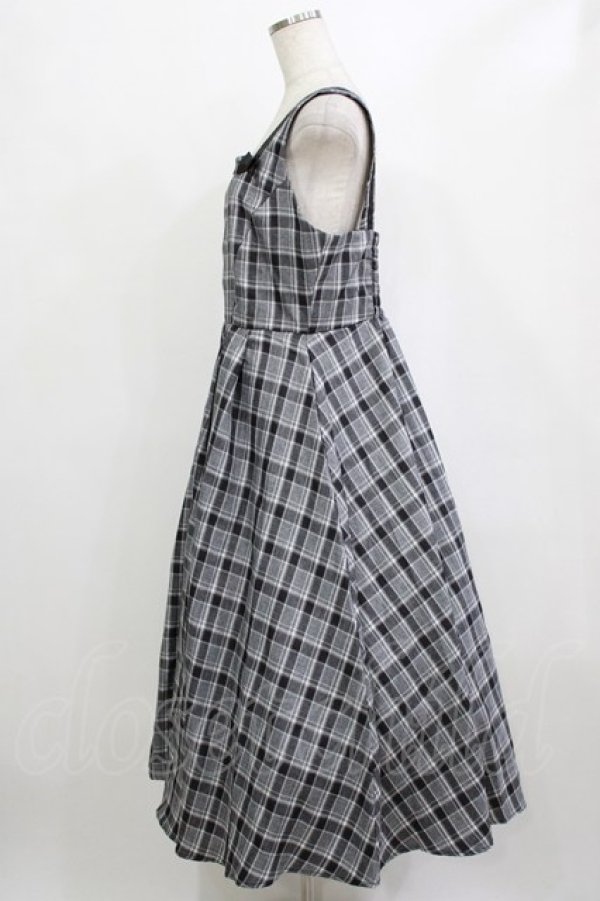 画像2: m petit by misako / AMCHKスクエアネックジャンパースカート LL グレー H-26-02-12-018-LO-OP-NS-ZH (2)