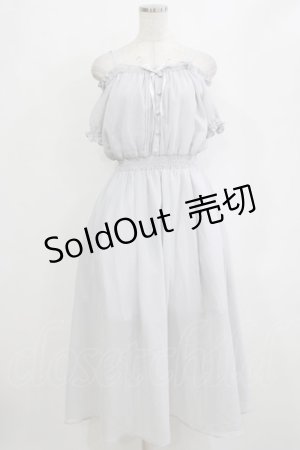 画像: Ank Rouge / オフショルシフォンロングワンピース M グレー H-26-02-12-021-CA-OP-NS-ZH