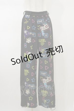 画像: NieR Clothing / 総柄パンツ F 黒 H-26-02-13-042-PU-PA-AK-ZH