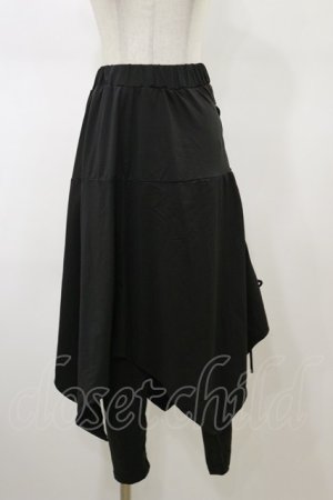 画像: NieR Clothing / スカート付きサルエルパンツ F 黒 H-26-02-13-043-PU-PA-AK-ZH