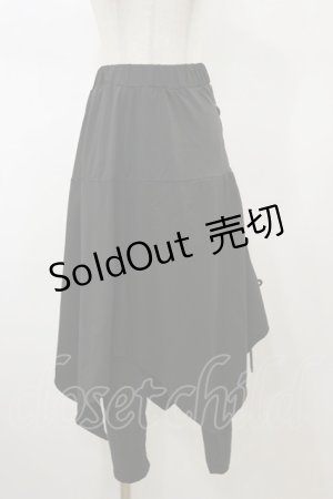 画像: NieR Clothing / スカート付きサルエルパンツ F 黒 H-26-02-13-043-PU-PA-AK-ZH