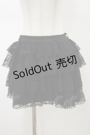 画像: CHOICE / レースフリルスカート  ブラック H-26-02-13-044-PU-SK-KB-ZH