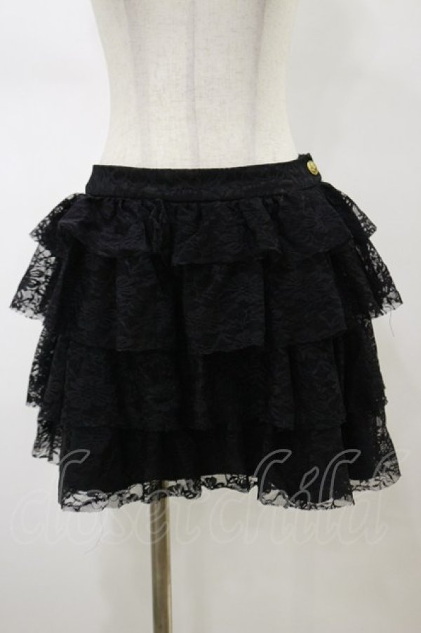 画像1: CHOICE / レースフリルスカート  ブラック H-26-02-13-044-PU-SK-KB-ZH (1)