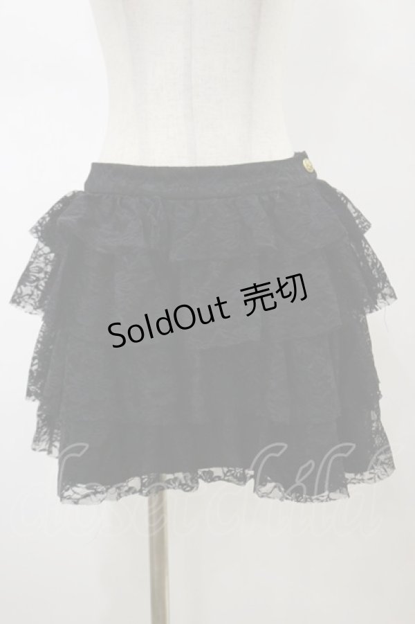 画像1: CHOICE / レースフリルスカート  ブラック H-26-02-13-044-PU-SK-KB-ZH (1)