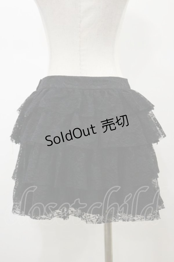 画像2: CHOICE / レースフリルスカート  ブラック H-26-02-13-044-PU-SK-KB-ZH (2)