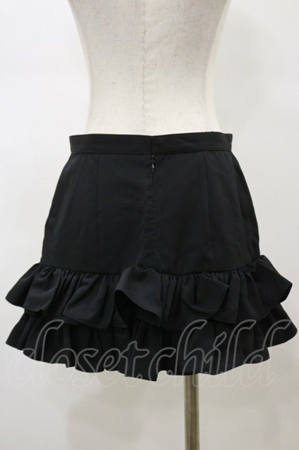 画像2: Na+H / フリルスカート  ブラック H-26-02-13-047-PU-SK-KB-ZH (2)