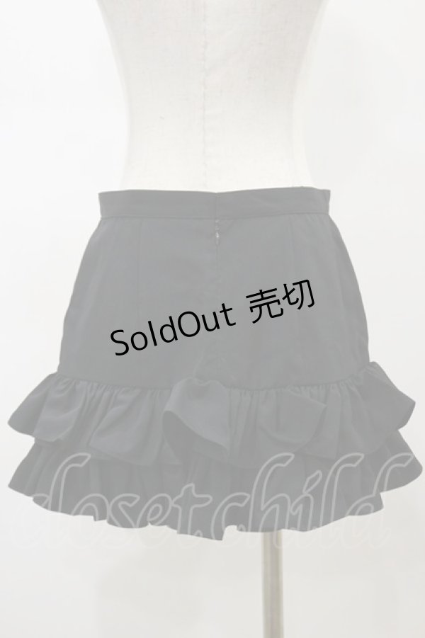 画像2: Na+H / フリルスカート  ブラック H-26-02-13-047-PU-SK-KB-ZH (2)