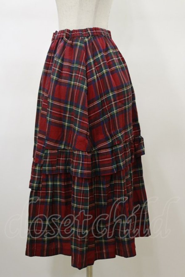 画像3: Jane Marple Dans Le Salon / タータンチェックパネルスカート  レッド H-26-02-13-051-JM-SK-KB-ZH (3)