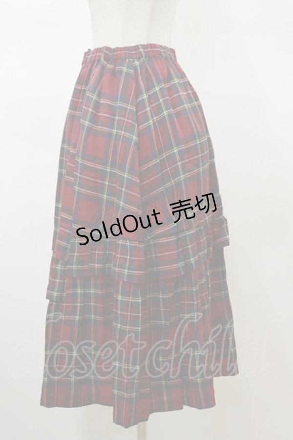 画像3: Jane Marple Dans Le Salon / タータンチェックパネルスカート  レッド H-26-02-13-051-JM-SK-KB-ZH (3)