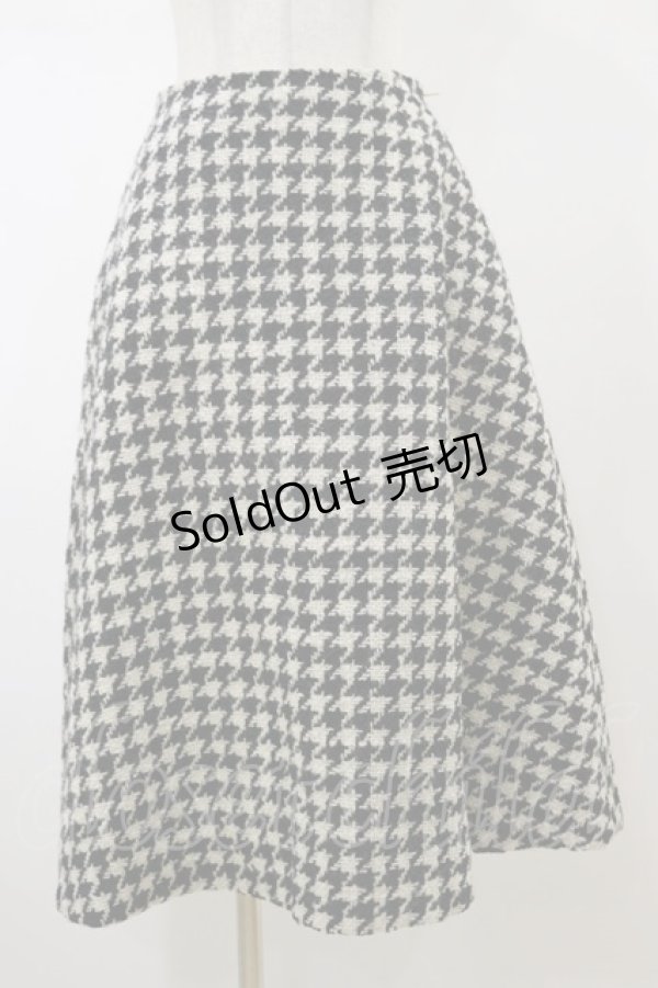 画像1: Jane Marple Dans Le Salon / ハウンドトゥースフレアスカート  ブラック×オフホワイト H-26-02-13-053-JM-SK-KB-ZH (1)