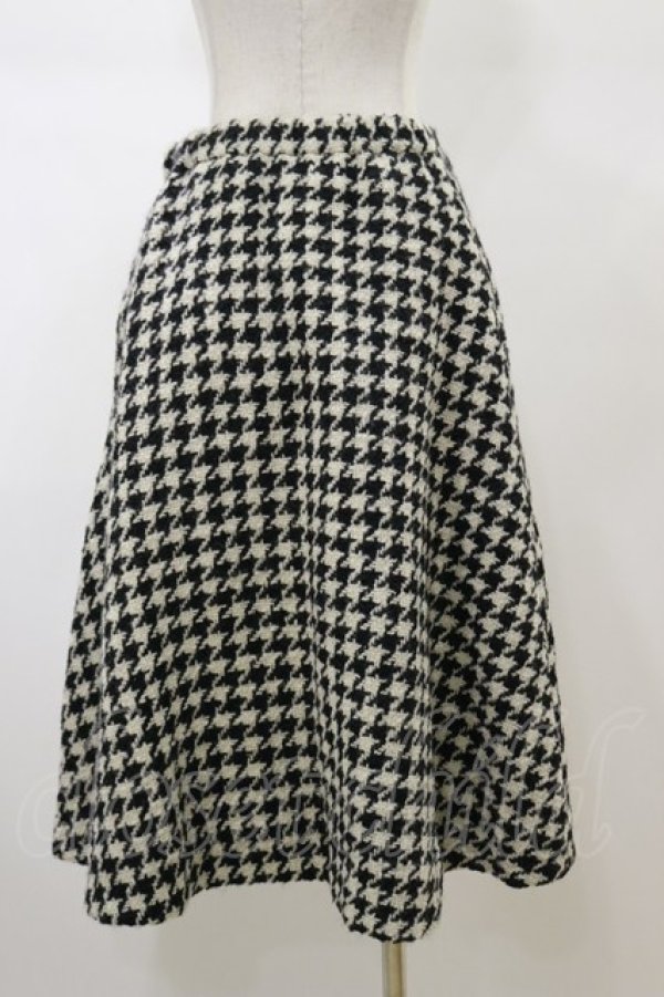 画像2: Jane Marple Dans Le Salon / ハウンドトゥースフレアスカート  ブラック×オフホワイト H-26-02-13-053-JM-SK-KB-ZH (2)