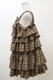 画像3: merry jenny / チェックホイップクリームミニワンピース  ブラウン H-26-02-13-056-LO-OP-KB-ZH (3)
