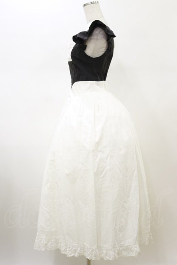 画像3: PAIN / バイカラーエプロンドレス  ブラック×ホワイト H-26-02-13-058-LO-OP-KB-ZH (3)