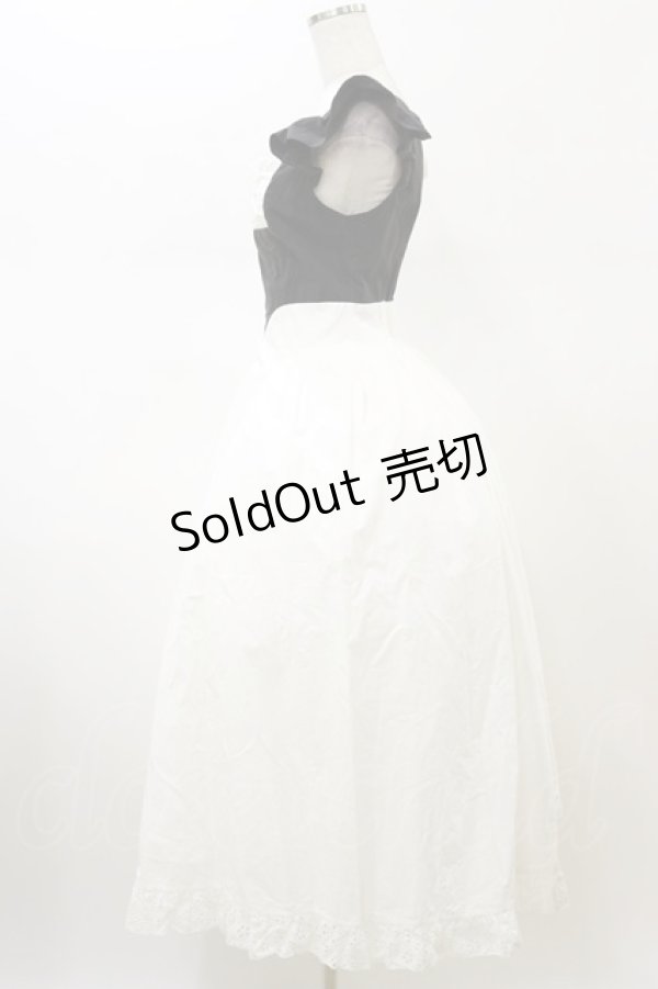 画像3: PAIN / バイカラーエプロンドレス  ブラック×ホワイト H-26-02-13-058-LO-OP-KB-ZH (3)